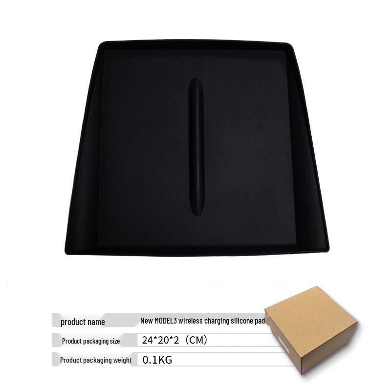 Tesla Model 3 Highland Wireless Charging Non-slip Dustproof Silicone Pad