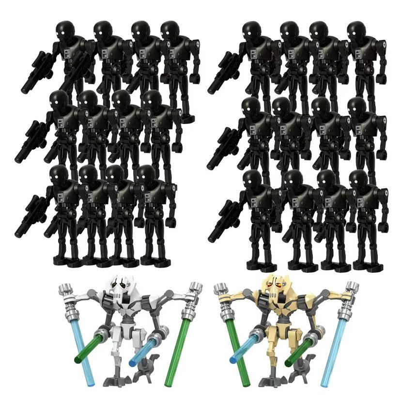 Star Wars Kampfdroide Bausteine Spielzeugfiguren Set für Jungen, DIY Montage Puzzle Steine Bausatz, Beutel mit Mehreren Stilen