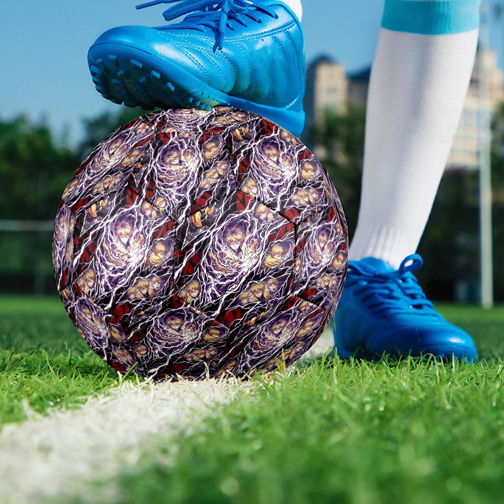 1pc Demon Slayer Kimetsu no Yaiba Soccer Ball Size 5 Indoor Soccer Ball Fashion Colorful Backyard Game - Great For Sports Fans Gift HE34
