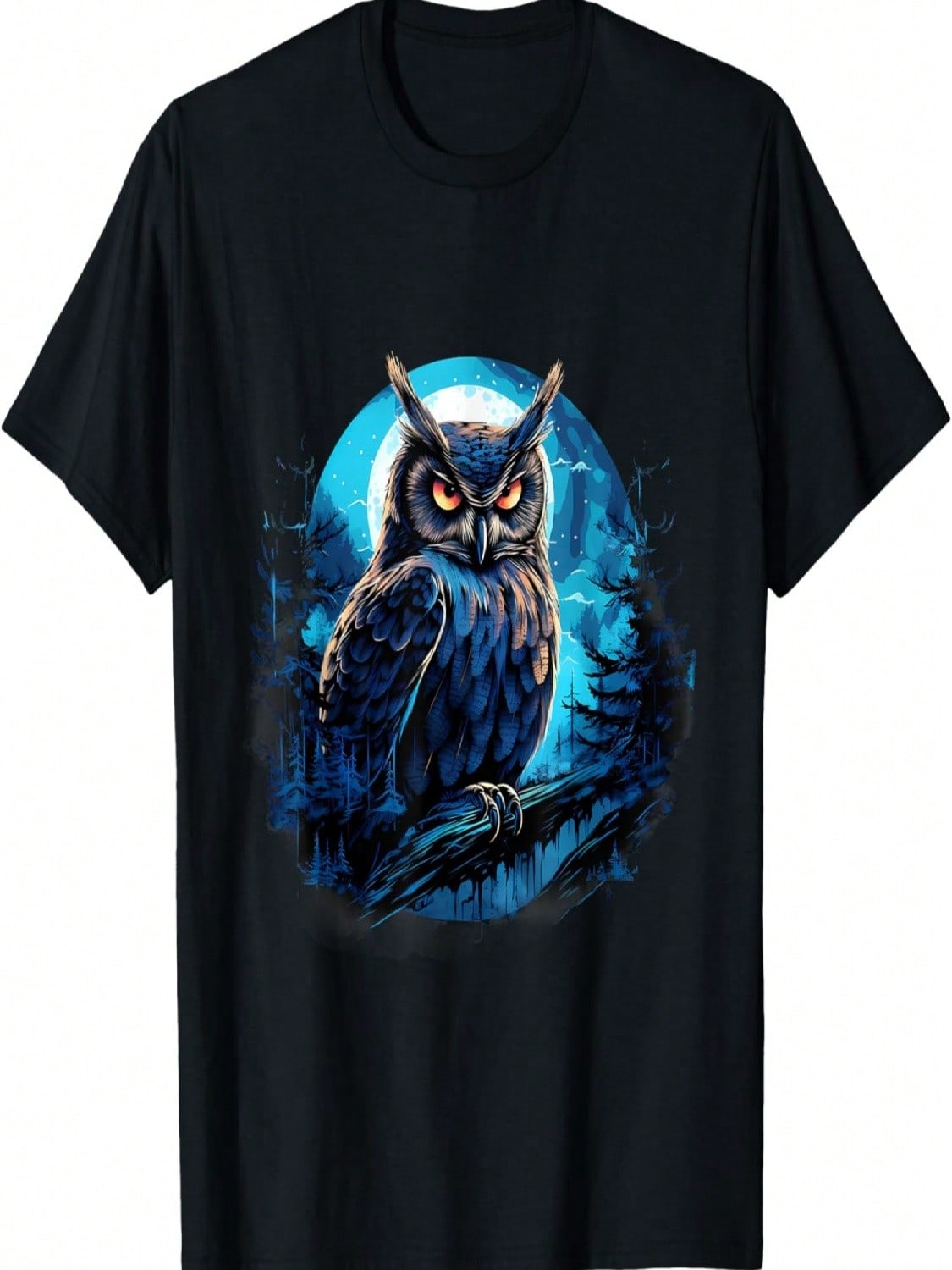 Owl Animal Art Nature Wildlife Motif Artwork Animal Lovers T-Shirt S