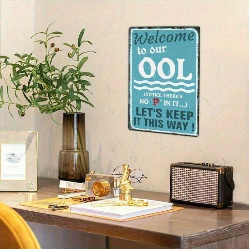 Metal Wall Art Sign Welcome To Our Saloon Keep It This Way Vintage Bar Decor