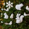 White Christmas Bear Ornaments Polar Bear Xmas Tree Pendant  Party Decoration