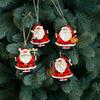 New Resin Christmas Tree Hanging Pendant Santa Claus Snowman Small Xmas Tree Ornaments DIY Christmas Decorations Party Supplies