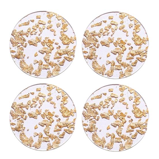 4 Stück Untersetzer Acryl Transparent Faux Kristall Textur Hitzebeständige Untersetzer Schützen Schreibtisch vor Verbrennungen Kratzern Flecken Zuhause Bar Küche Platzset
