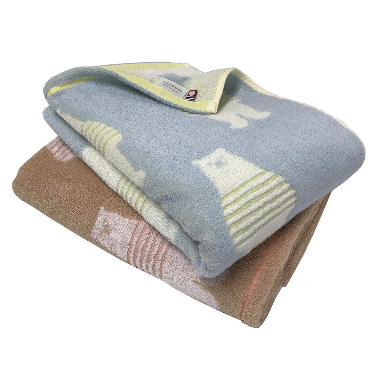 

Набор из 2 банных полотенец Imabari 60x120 см Синий Коричневый Кайма Рисунок медведя Милый Пушистый Впитывающий Быстросохнущий 1 [Сертифицированный бренд] (1 Синий, Коричневый)