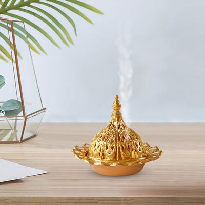 Metal Burner Table Centerpiece Decoration Fragrance Diffuser Censer Holder for Teahouse Temple Yoga