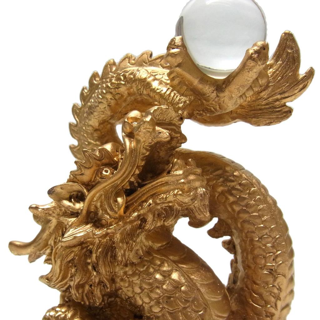 Ryusho Feng Shui Dragon Beaded Dragon Feng Shui Good Luck Figurine