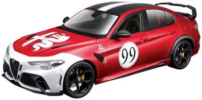 BURAGO Alfa Romeo Giulia GTAm č. 99 MT Hotový výrobek 1/18 červená/bílá