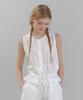 LAMINEZ Lace String Sleeveless Blouse - Ivory