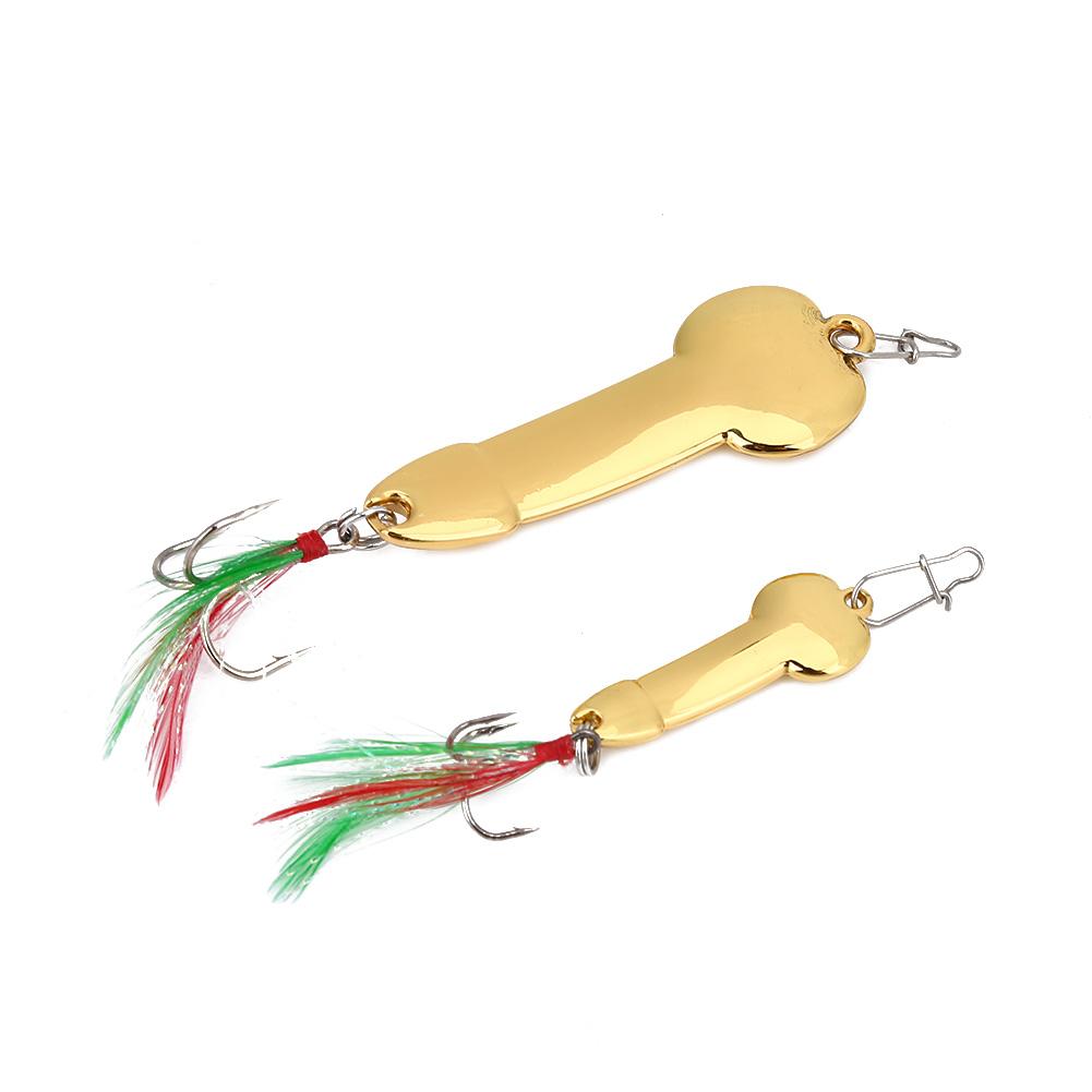 Conjunto de Iscas de Pesca Vibratórias de Metal 2 peças Kit de Iscas Artificiais Rígidas com Anzol (5gOuro+20gOuro)