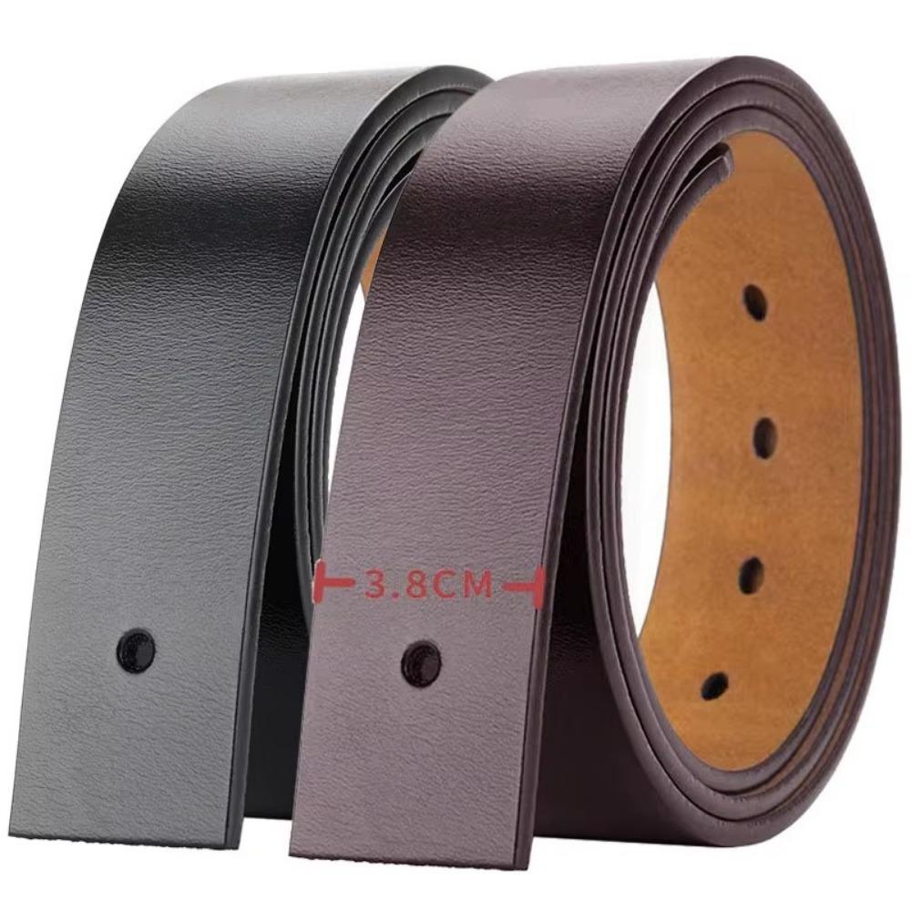 Cowskin Genuine Leather Belt No Buckle Male Belt Body New Waist Straps  Men Belt