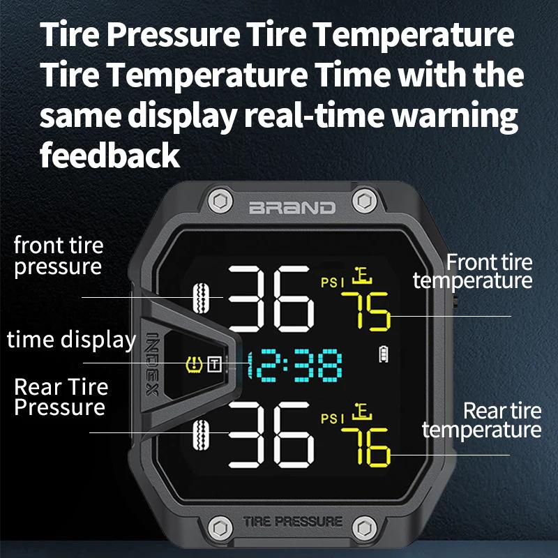 TPMS Motorcycle Tire Pressure Monitoring System With Exteral Sensors Smart Tyre Alarm Kit Universal Motorbike Accessories