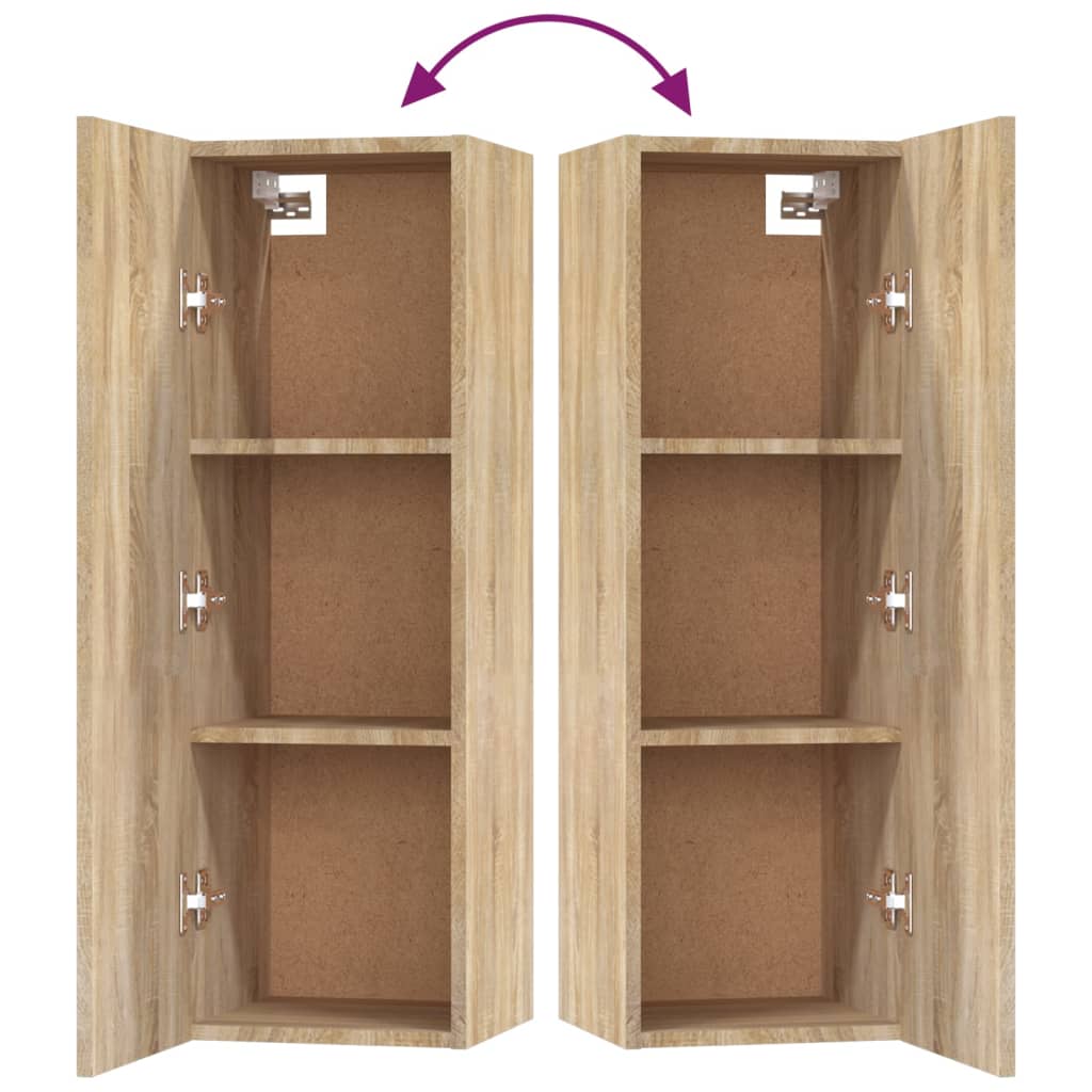 5 Piece TV Cabinet Set In Sonoma Oak Effect Particle Board