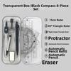 8Pcs/Set Multifunctional Drawing Compass Ruler Kit Precise Geometry Compass Set  Back To School