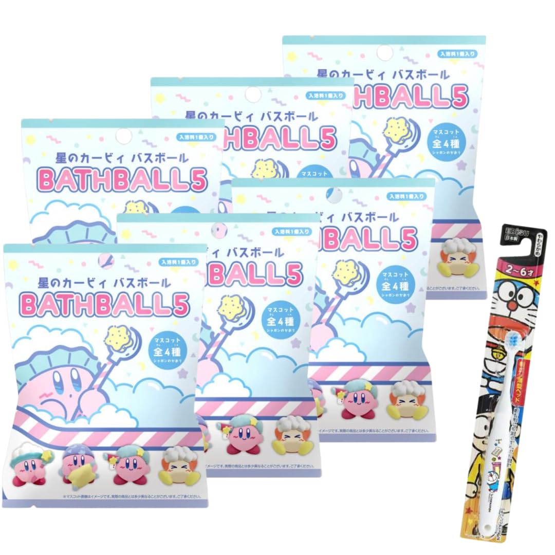 

Kirby Bath Bomb Set of 6 with Foaming 5 Bath Balls with Scented Bath Bath SK and Moms Will Love Bonus Toothpaste Net. Mascots, Additives, Carbonated,