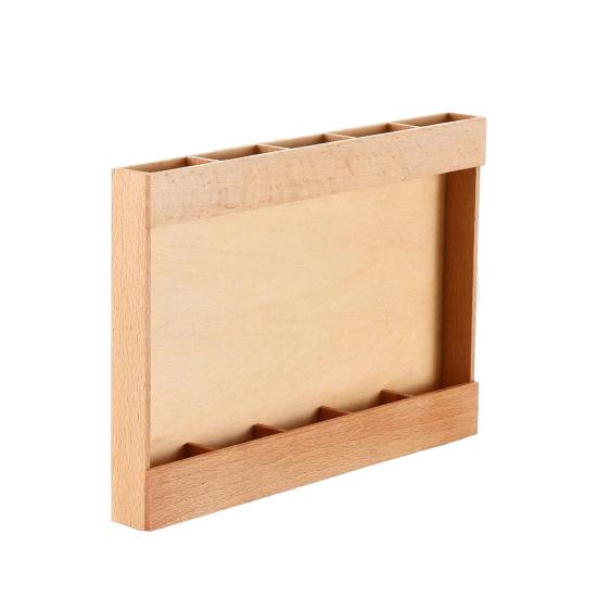 

Wooden Straw Holder Organizer with Multi-Grid Solid Wood Straw Storage Rack for Kitchen Counter And Bar 1pc