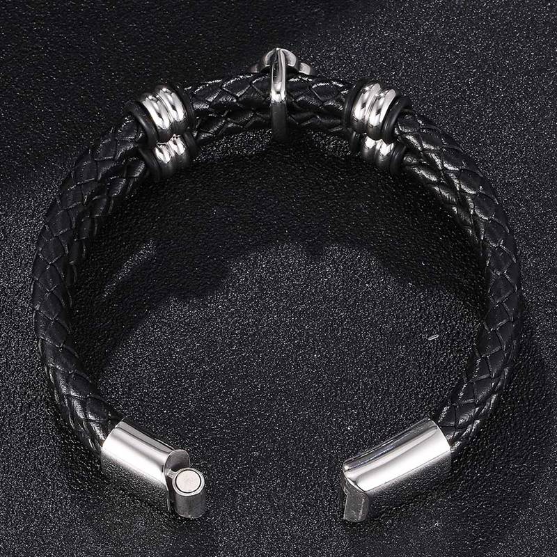 Fashion Men Women Double Leather Bracelet Trinkets Bangles Fashion Punk Male Jewelry