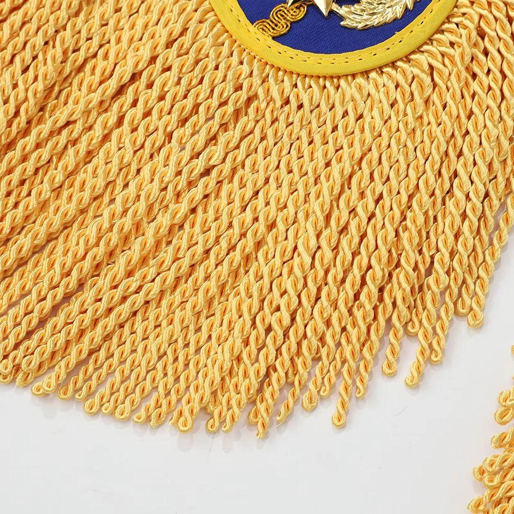 1Pair Multipurpose Shoulder Pad Epaulettes Brooch Board With Buckle Tassel Fringe Epaulets Colorful Jackets Overcoats Epaulett