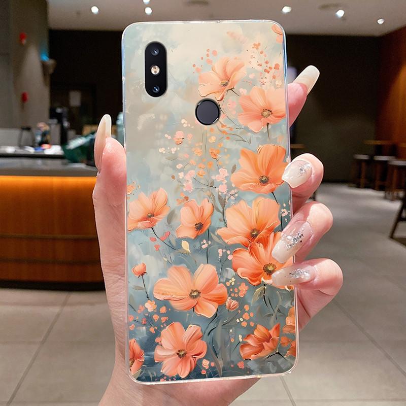 For Xiaomi Mi Max 3 Mix 2S Phone Case Fashion Butterfly Flower Clear Soft TPU Silicone Back Cover For Xiaomi Mi Max3 Mix2S Shell