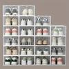 15pcs Transparent Shoe Storage Boxes - Space-Saving Foldable Shoe Organizer, for Sneakers, Boots, and Shoes - Pp Material, Shoe Storage Organizer