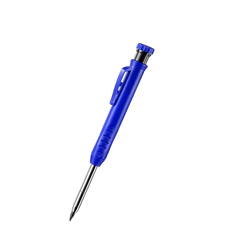 Solid Carpenter Pencil Set Woodworking Tools Mechanical Pencil 3 Colors Refill Construction Job Tools Carpentry Marking Scriber