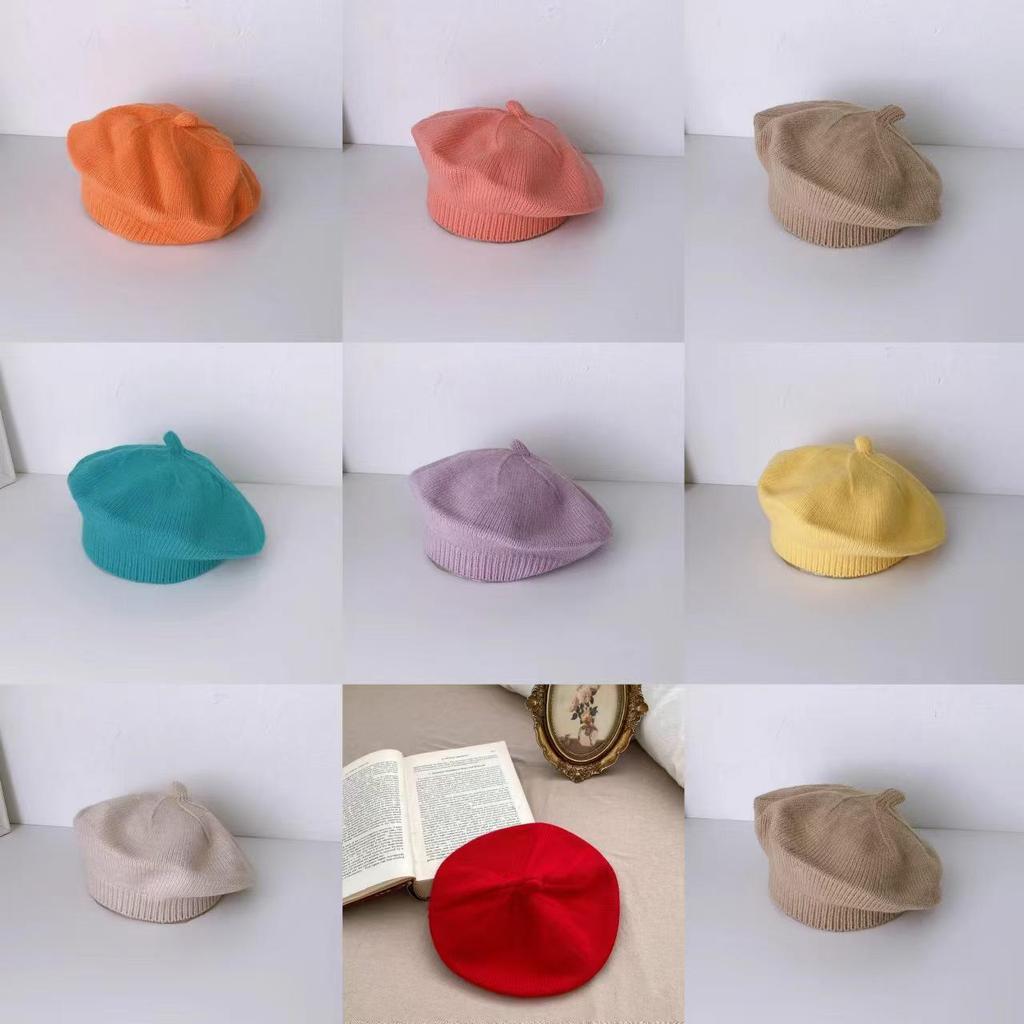 Infant Spring & Autumn Wool Beret - Cute Flower Knit Hat for Boys & Girls