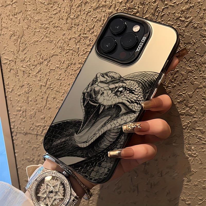 Black Cobra design graphic phone case for iphone 16 15 14 13 12 11 x XR Xs SE2 SE 8 7 plus pro Max mini PC back cover