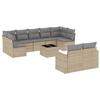 VidaXL Garden Lounge Set with Cushions 10 Pcs, Patio Sofas, Patio Furniture Set, Outdoor Furniture, Beige 3219419