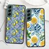 Mediterranes Zitronen Handyhülle Für Samsung Galaxy S22 S25 Ultra S21 S10 Plus S26 Edge S20 S23 S24 FE Cover Silikon Weich TPU