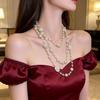 Elegant Irregular Long Pearl Necklace - French Light Luxury, Minimalist High-End Design for Women