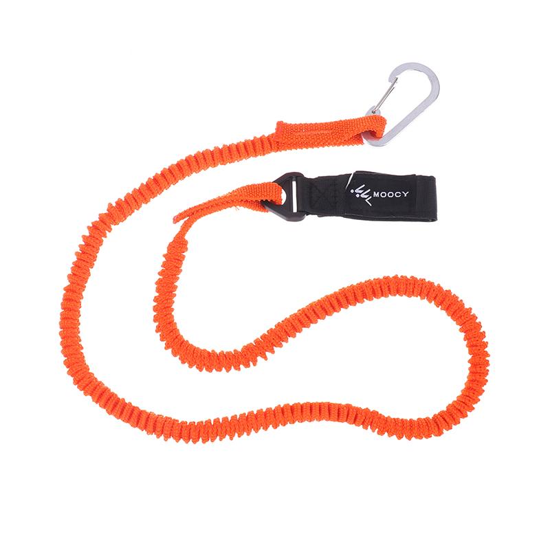 Elastic Kayak Paddle Leash Adjustable Pole Coiled Lanyard Cord Rowing Boat Accessories