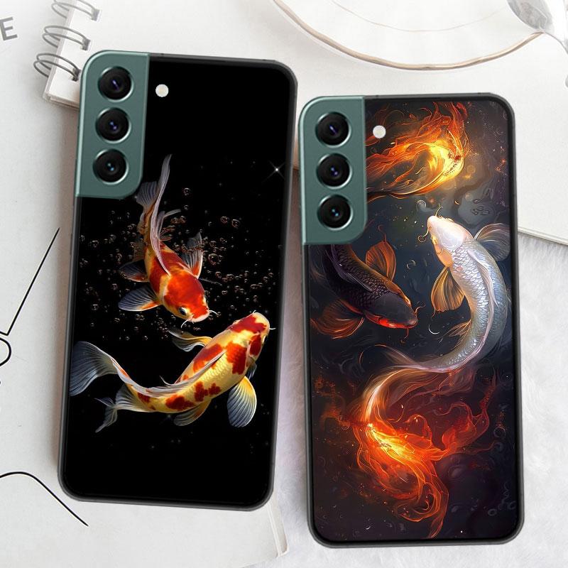 Majestic Koi Fish Phone Case For Samsung Galaxy S22 S25 Ultra S21 S10 Plus S26 Edge S20 S23 S24 FE Cover Silicone Soft TPU C