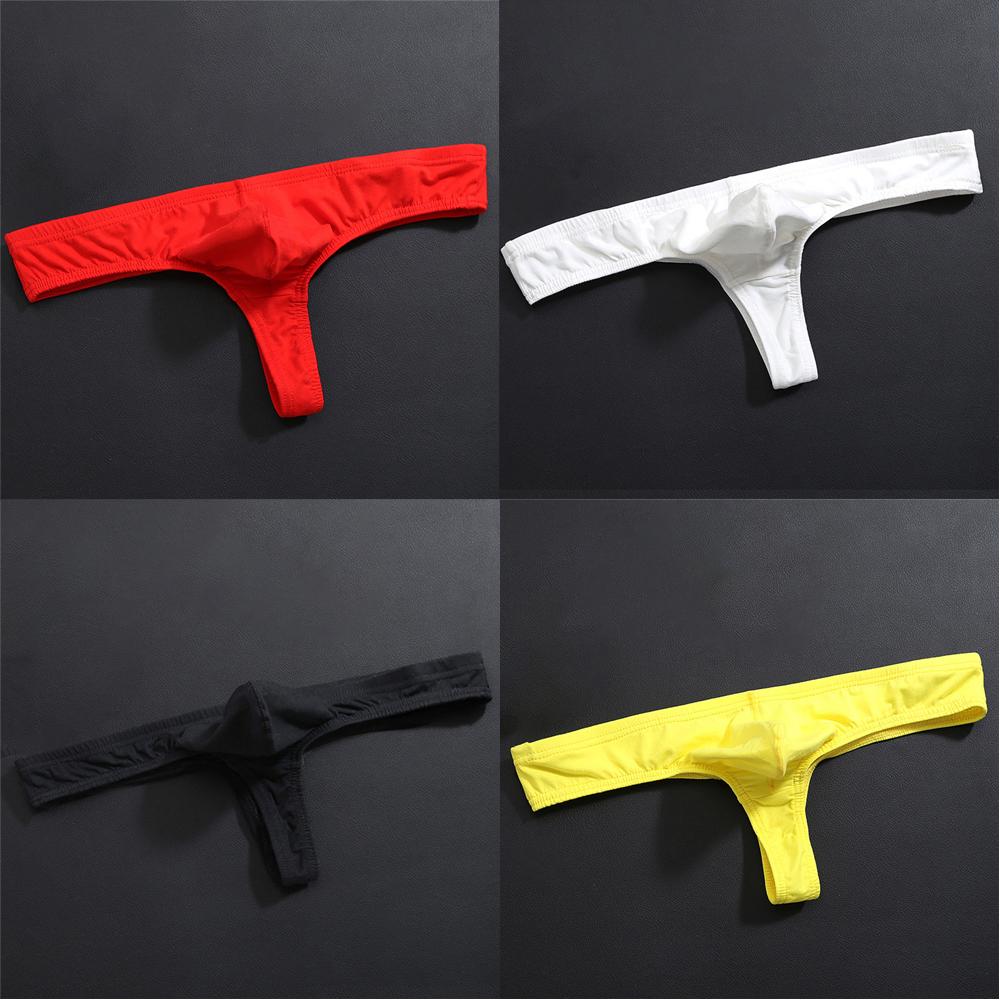 Mens Sexy Cotton Thong Underwear Low Rise Stretch  G-String T-Back Briefs