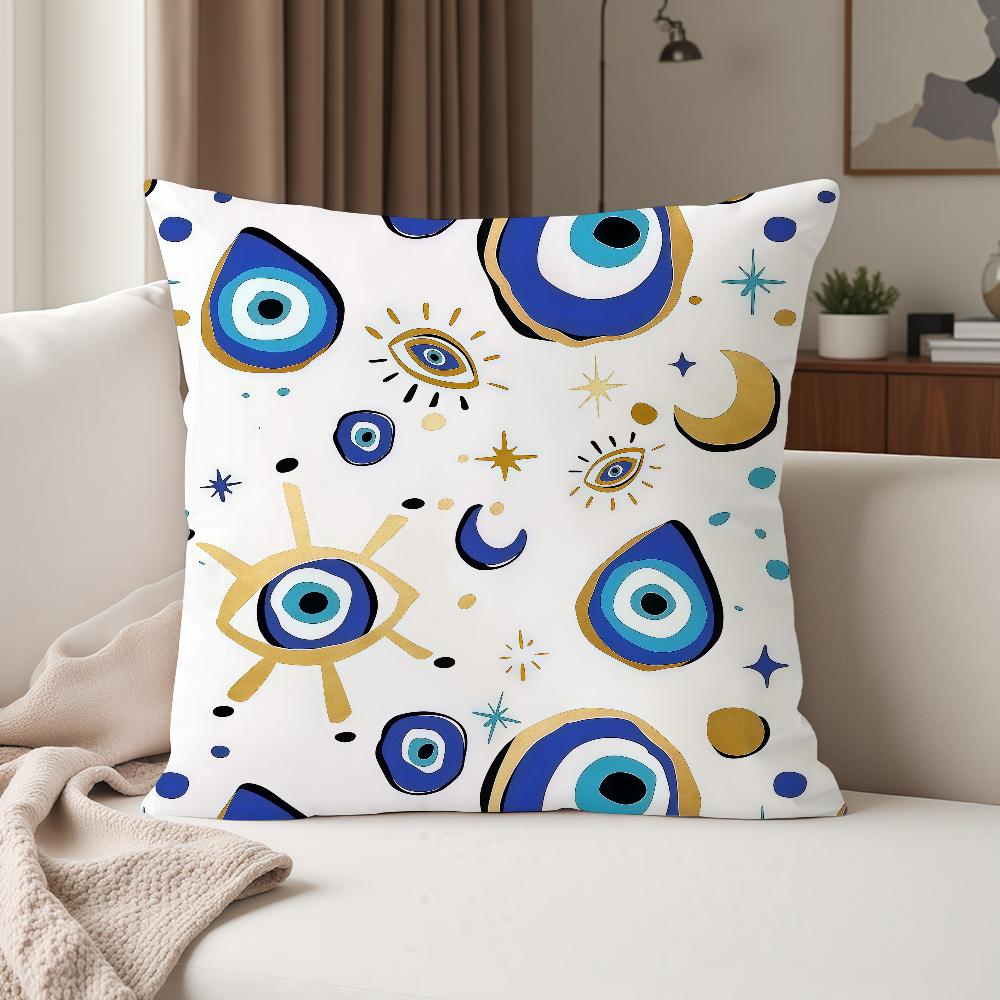 Böses Auge Kunst Kissenbezug Geeignet für Schlafzimmer Wohnzimmer Autos Heimdekoration