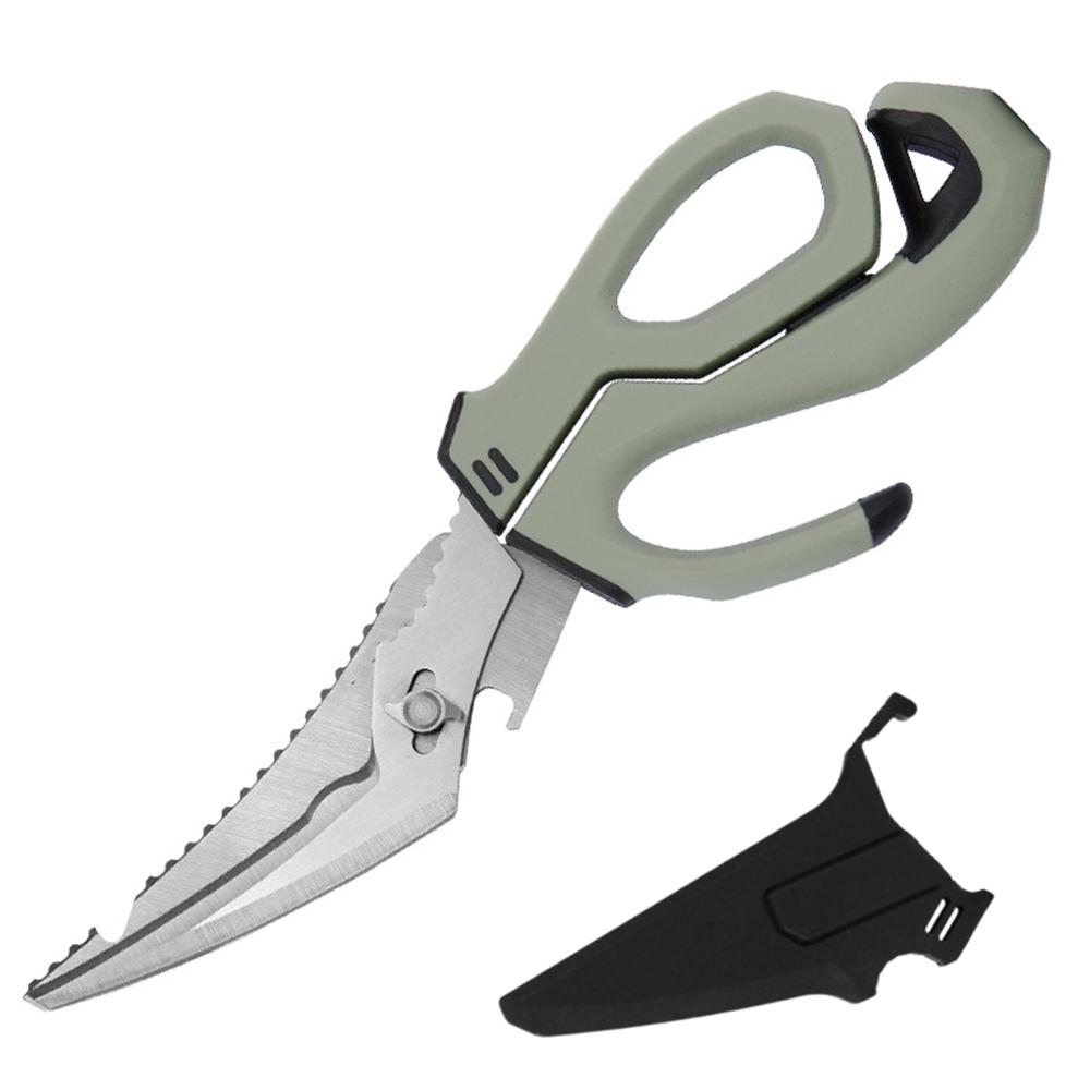 

Ножницы для рыбалки премиум-класса, прочные кухонные со съемными лезвиями, многофункциональные ножницы для разделки птицы из нержавеющей стали, инструменты