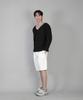 Seinteukeulu Plain Big V-Neck Long Sleeve Tee Bigv-879 Black