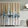 Modern Sailboat Print Shower Curtain Neutral Tones For Bath Decor Home Decoration In Bathroom Curtains From Home Garden.