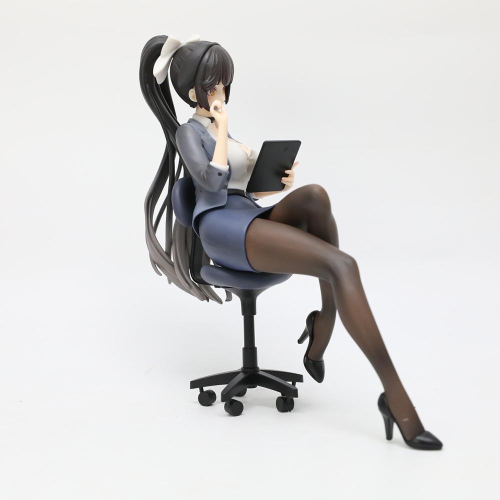 New Blue Line Kaohsiung Mastiff Animation Game Peripheral Anime Desktop Chassis Ornament Sexy Silk Stocking Girl Figure Gift