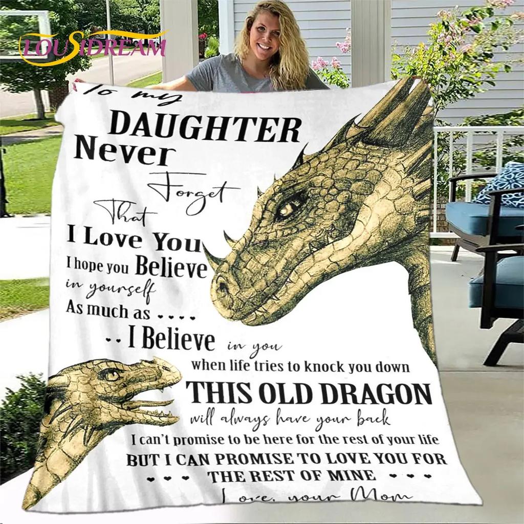 To My Daughter Plush Butterfly Quilt Throw Soft Flannel Blanket for Living Room Bedroom Bed Sofa  Perfect Gift for Daughter