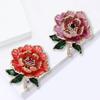 European & American Rhinestone Peony Flower Brooch - Fashionable Women's Corsage Pin Accessory