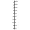 Racks Wall Mounted Wine Rack For 10 Bottles Black Metal
