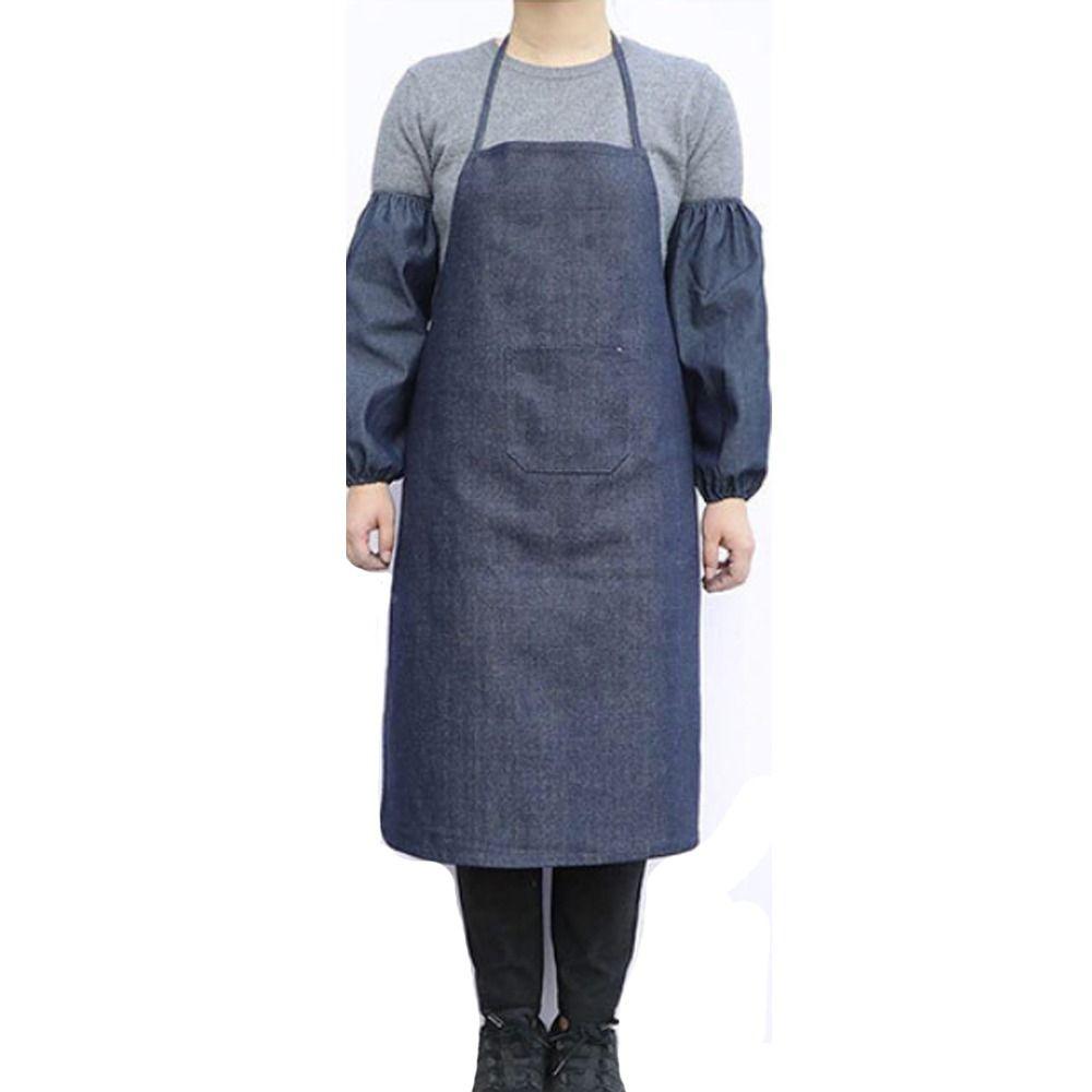 

Водонепроницаемые кухонные фартуки, устойчивые к пятнам, рабочая одежда для кухни, длинные джинсовые фартуки, мужские/женские 90x60cm