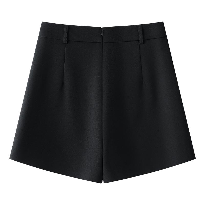 2025 Women's Black A-line High Waist Bodycon Midi Skirt - New Spring/Summer Design