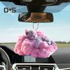 Cat Pendant Rearview Mirror Ornament 2D Cat Whimsical Charm Auto Interior Car Pendant for Indoor Outdoor Decor Gift for Loved Ones
