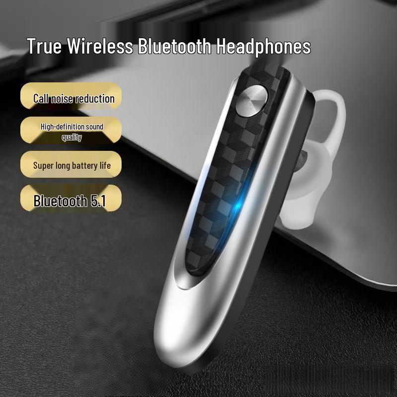 

D10 Bluetooth Headset: HD Call, Noise Cancelling, Comfortable Single Earbud, Ultra-Long Standby, Business Clip-On.
