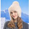 Hat winter new warm cute knitted plush plush ear protection hat cold thickened fashion wool hat