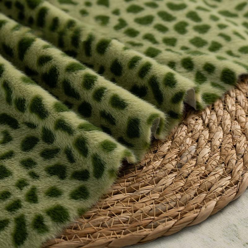 50cm Imitation Leopard Print Pattern Plush Animal Synthetic Fur Fabric for Clothing Background Cloth Carpet Cushion DIY Fabric