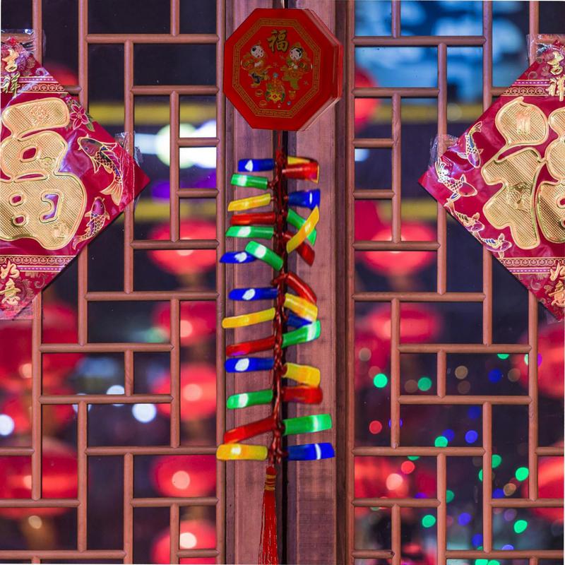 New Year Decorations Chinese Handheld Firecracker Decorations With Sound Electronic Firework Oriental Pendant Traditional China Mainland