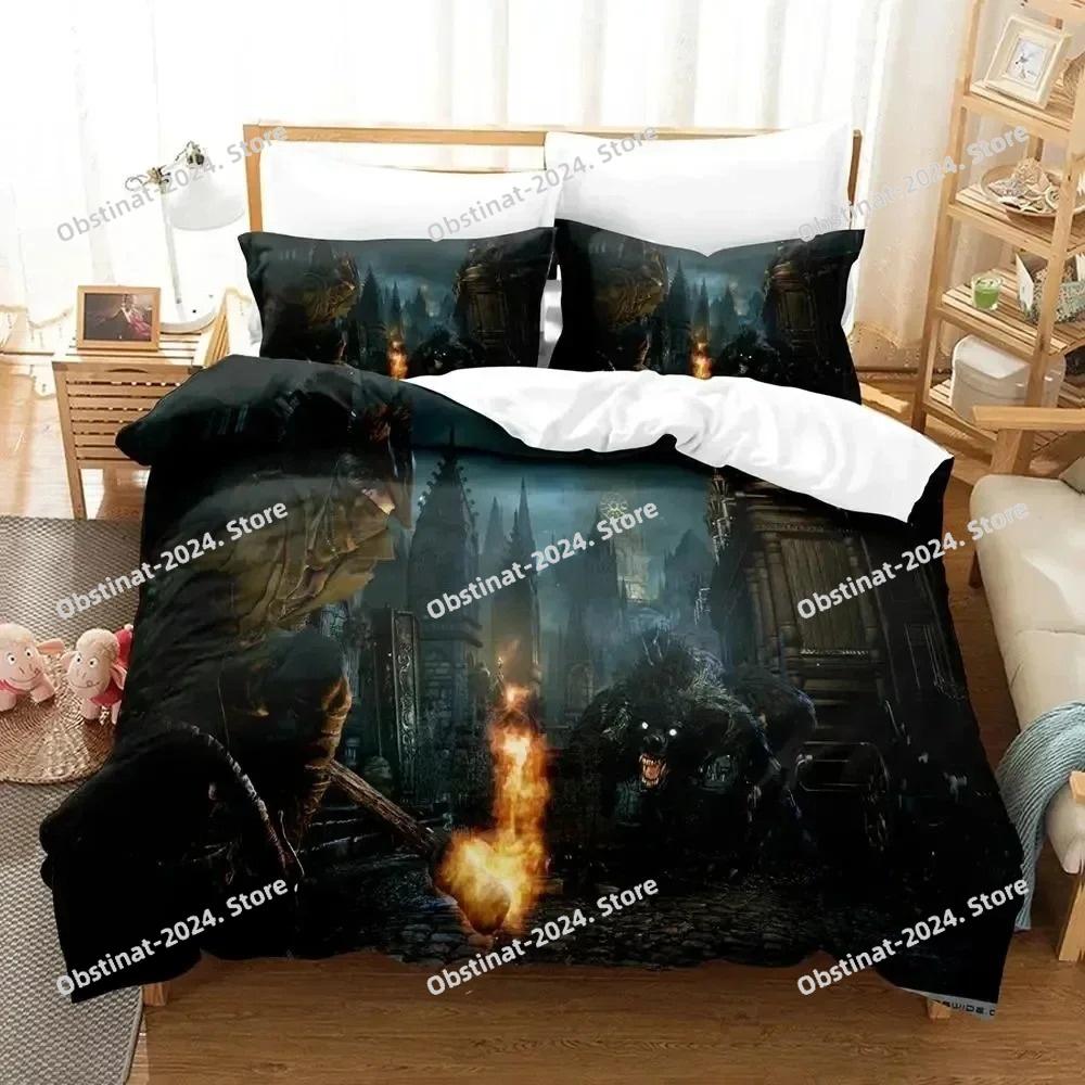 3D Print Game Lady Maria Bloodborne Bedding Set Duvet Cover Bed Set Quilt Cover Pillowcase Comforter king Queen Size Boys Adult
