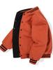 MYJAJAYI Wendbare Blouson Baseball- oder Sukajan-Jacke für Orange und Größe und Winter Kinderjacke, Jacke, Jungen, Unisex, Schwarz, 10, Frühling, Herbst,